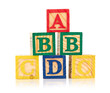 wooden cube alphabet