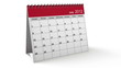 Folding 2012 Red Desktop Calendar