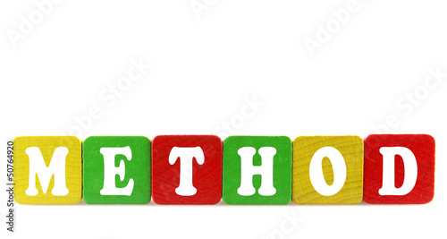 Photo: method - isolated text in wooden building blocks method - isolated text in wooden building blocks