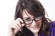 Studentin mit Brille