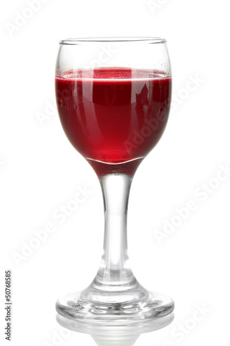 Photo: Tasty color liquor, isolated on white Tasty color liquor, isolated on white