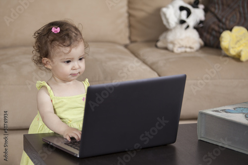 Photo: Having fun with daddy's laptop Having fun with daddy's laptop