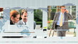 Montage Business People Travel and Technology