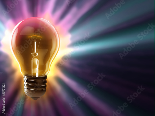 Illustration: light bulb colorful background light bulb colorful background