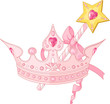 Princess crown and magic wand