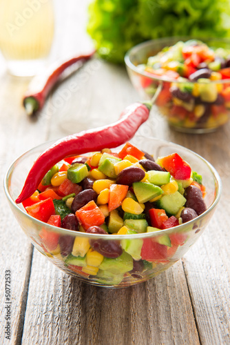 Photo: Mexican salad with hot pepper Mexican salad with hot pepper