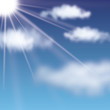 Blauer Himmel mit Sonnenschein