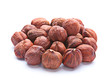 Hazelnut on white