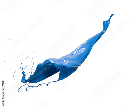 Photo: splashes of blue paint splashes of blue paint