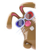 Chocolate Bunny In 3d Glasses ...