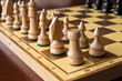 Wooden chess figurines