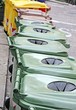 baskets and bins for separate waste collection of glass and bott