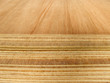 Pile of plywood sheets for construction in store