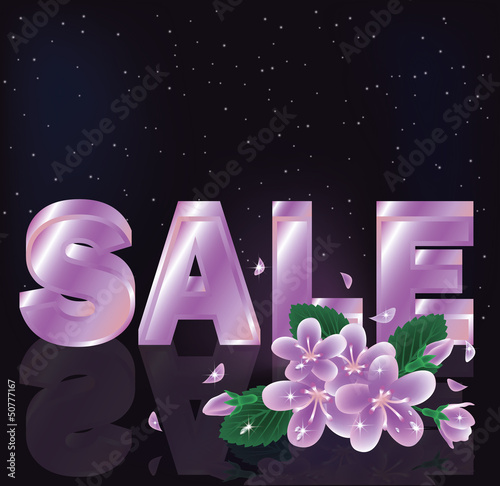 Vector: Spring sale card, vector illustration Spring sale card, vector illustration