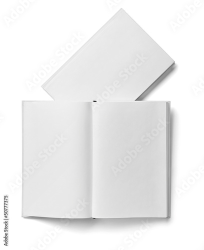 Photo: book notebook textbook white blank paper template book notebook textbook white blank paper template