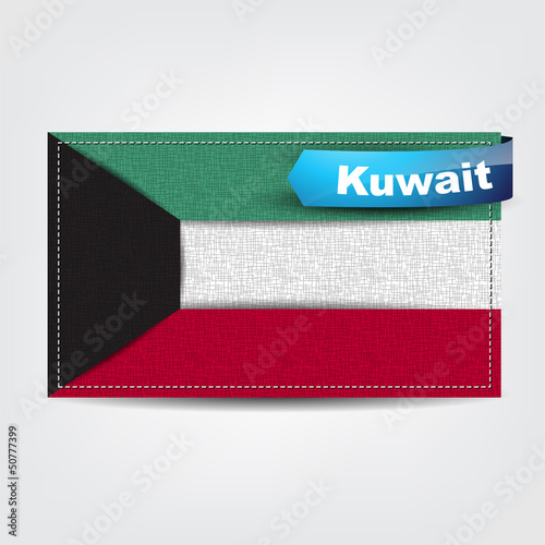 Vector: Fabric texture of the flag of Kuwait Fabric texture of the flag of Kuwait