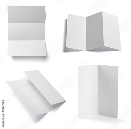 Photo: leaflet letter business card white blank paper template leaflet letter business card white blank paper template