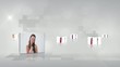 Video: Video with screens showing women dancing and singing Video with screens showing women dancing and singing