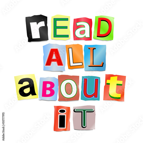 Illustration: Read all about it. Read all about it.