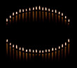 taper candles make circle