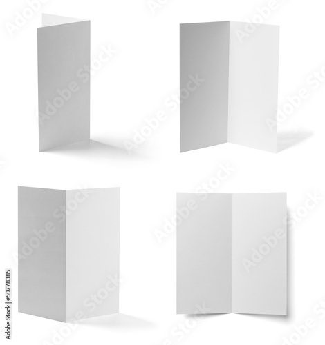 Photo: leaflet letter business card white blank paper template leaflet letter business card white blank paper template