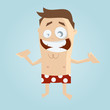 mann in badhose