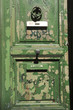 Grungy green door