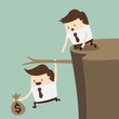 Fiscal cliff, crisis concept