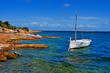Punta de Sa Pedrera coast in Formentera, Balearic Islands, Spain