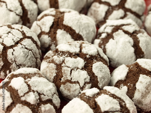 Photo: Black and white cookies, closeup Black and white cookies, closeup