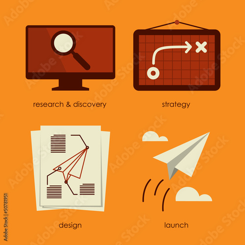 Vector: production process production process