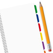 Agenda weiß mit Bleistift