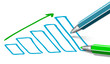 Vektor: Diagramm mit Stiften Diagramm mit Stiften