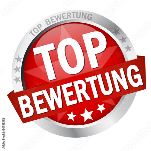 Vector: Button mit Banner " TOP BEWERTUNG " Button mit Banner " TOP BEWERTUNG "