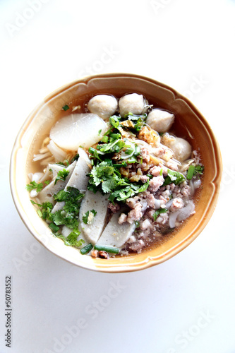 Photo: The Thai Noodles Soup. The Thai Noodles Soup.