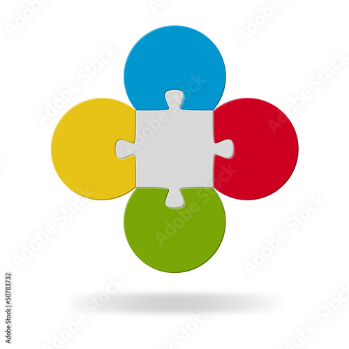 Vector: Puzzle mit Optionen Puzzle mit Optionen