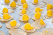 Top view of chinese dessert  called  Kanom Pia  in Thiland