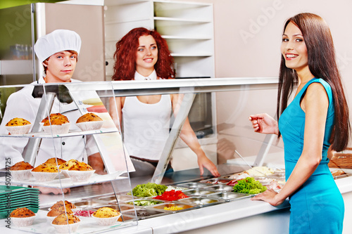 Photo: Group people at cafeteria. Group people at cafeteria.