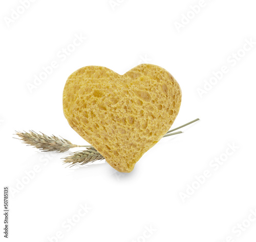 Photo: heart from a slice of bread(path) heart from a slice of bread(path)
