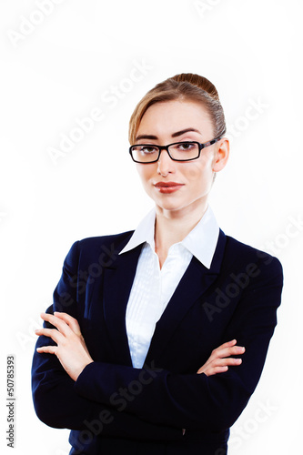 Photo: Portrait beautiful success business woman Portrait beautiful success business woman