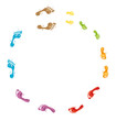 footprints in a circle