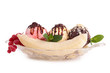 isolated banana split