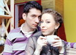 Young Lovers Couple in Cafe