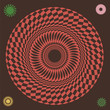 illusory wheel vector print
