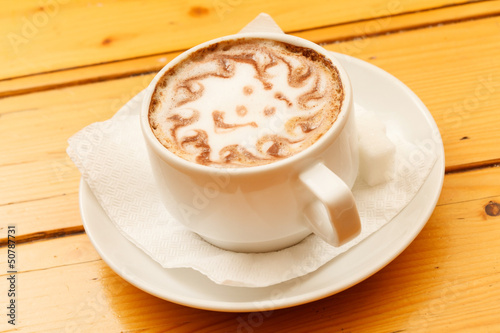 Photo: Morning Cup cappuccino with smile Morning Cup cappuccino with smile