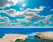 rocky coast and clouds