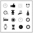 set of clock icons