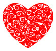 heart with floral pattern