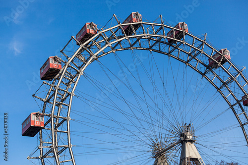Photo: Wiener Riesenrad, Famous Ferris Wheel in Wien Wiener Riesenrad, Famous Ferris Wheel in Wien
