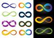 Eight Different Infinity Symbols - Vector Illustrations